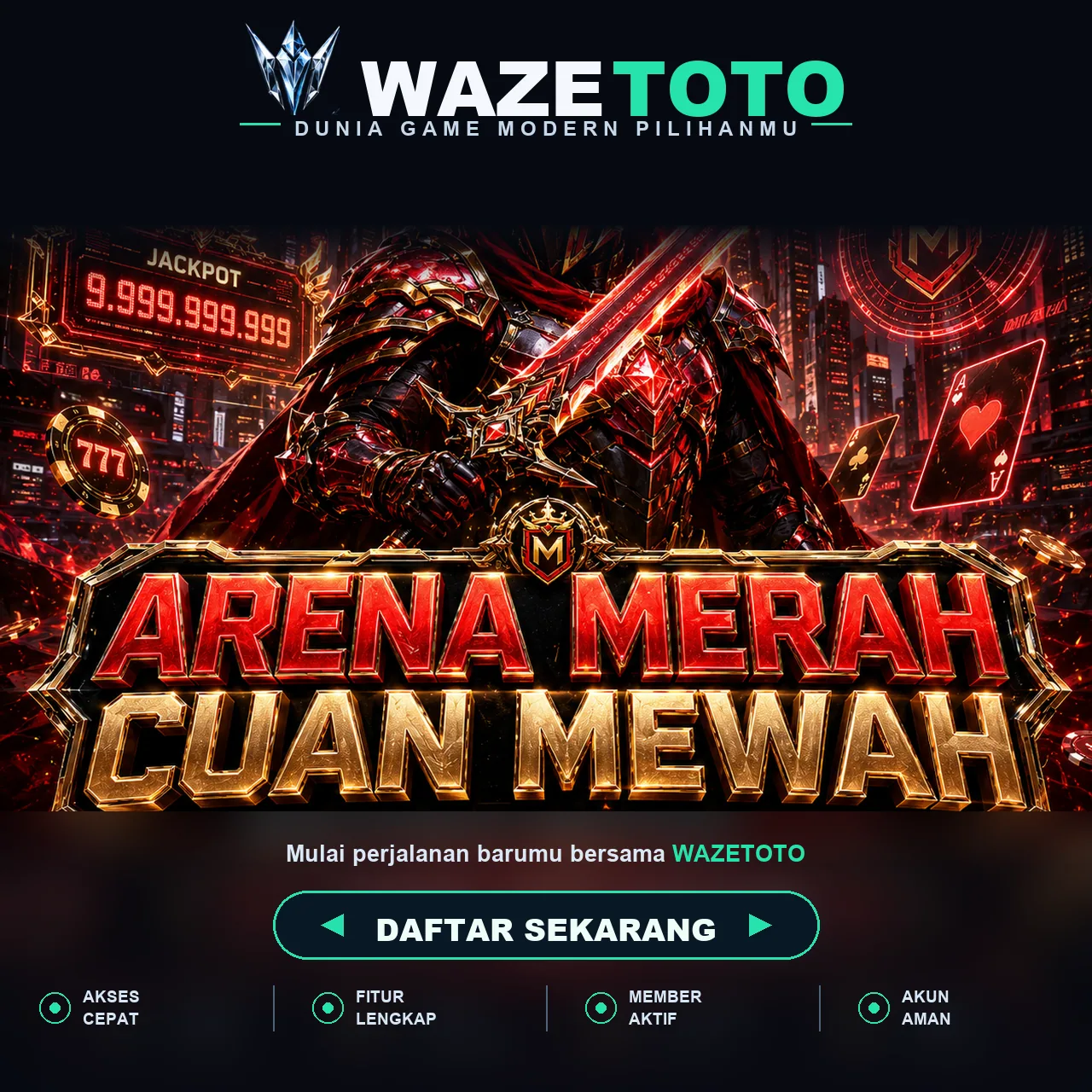 Banner resmi WAZETOTO untuk panduan pola spin slot gacor dan maxwin di klik id